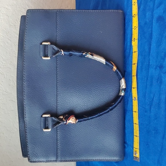 Kate Spade New York Grove Street Caley Satchel navy blue 100% leather - Picture 5 of 16